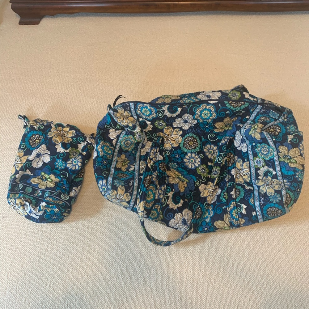 Vera Bradley Gym Bag with lined shoe bag